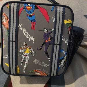 Pottery Barn Kids DC Classic Superhero Themed Gray Lunchbox